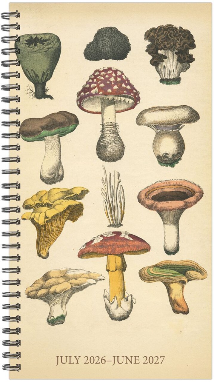 Fungi Files Academic Year July 2026 - June 2027 3.5" x 6.5" Softcover Weekly Spiral Planner